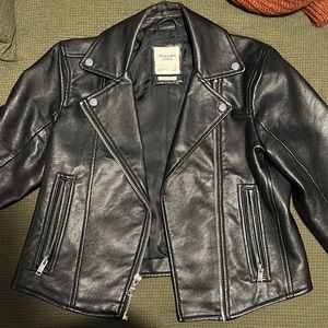 Abercrombie & Fitch moto jacket vegan leather
